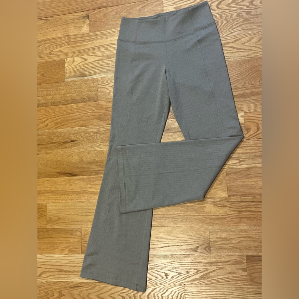 Large Tall - Athleta Delancey Herringbone Flare Pants - Beige Herringbone